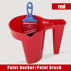 2-Color Paint Cup & Brush Set for Trim Work