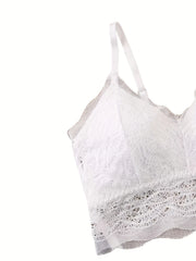 Girl's Lace Bra Solid Underwear No Steel Ring Adjustable Shoulder Strap Bralette