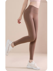 High Waist Fleece Yoga Leggings Soft Slim Fit Sports Pants