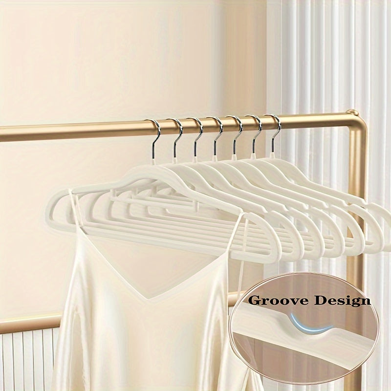 10pcs Velvet Hanger Heavy Duty Non-slip Hanger for Coats Pants and Dress Clothes