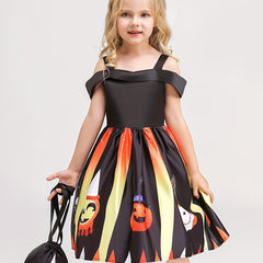 Girls Halloween Princess Dress & Bag Set Costume Dress