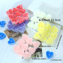 Set of 9 Heart-Shaped Scented Candles