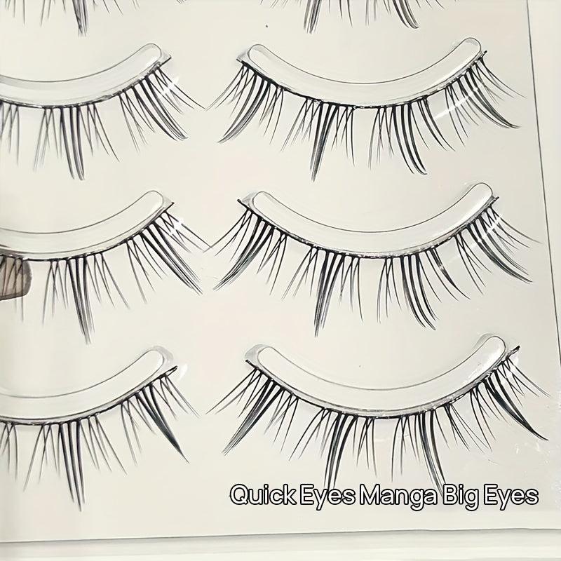 Mermaid Tail 5 Pairs False Eyelashes Comic Manga Natural Simulated