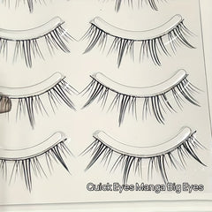 Mermaid Tail 5 Pairs False Eyelashes Comic Manga Natural Simulated