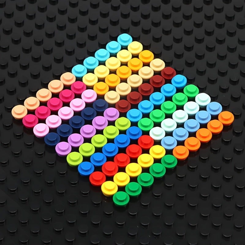 500pcs 1x1 Round Plate Building Blocks Set Compatible with 4073 DIY Pixel A