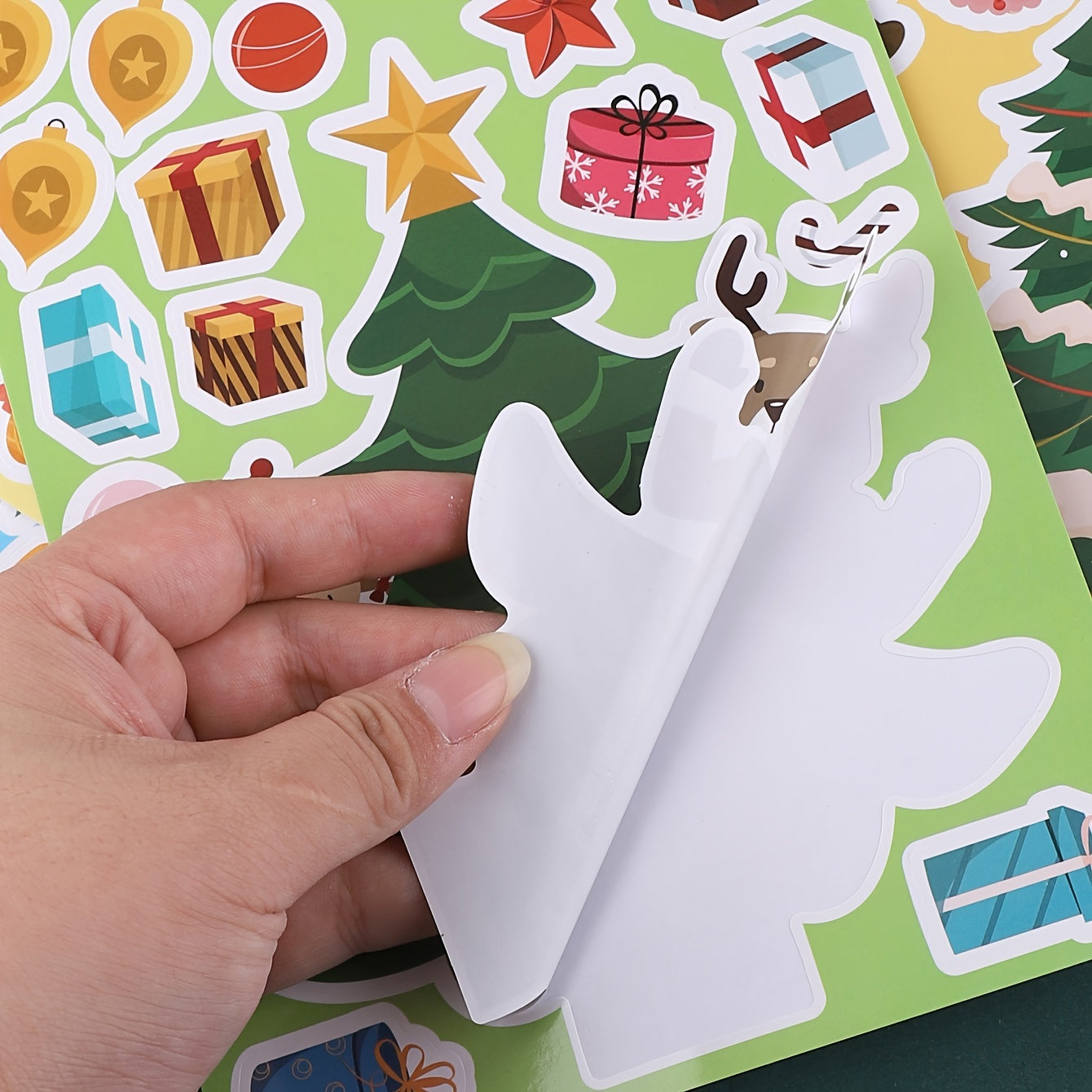 6pcs Christmas Stickers Set - Create Your Own Christmas Party Games Stickers