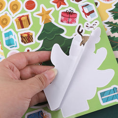 6pcs Christmas Stickers Set - Create Your Own Christmas Party Games Stickers