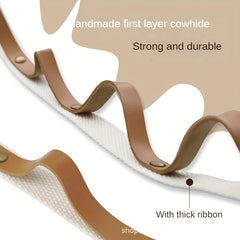 Outdoor Travel Clothesline PU Leather Extended Tent Hanging Rope For Camping