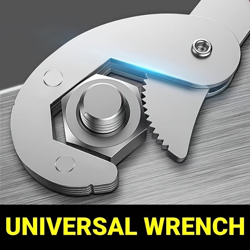 Non Slip Stainless Steel Adjustable Wrench 6-32mm Spanner