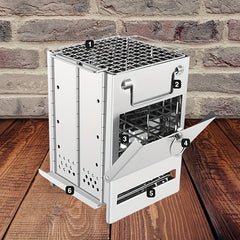 Stainless Steel BBQ Grill Outdoor Camping Firewood Stove