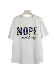 Slogan Print Top & Shorts 2 Piece Set