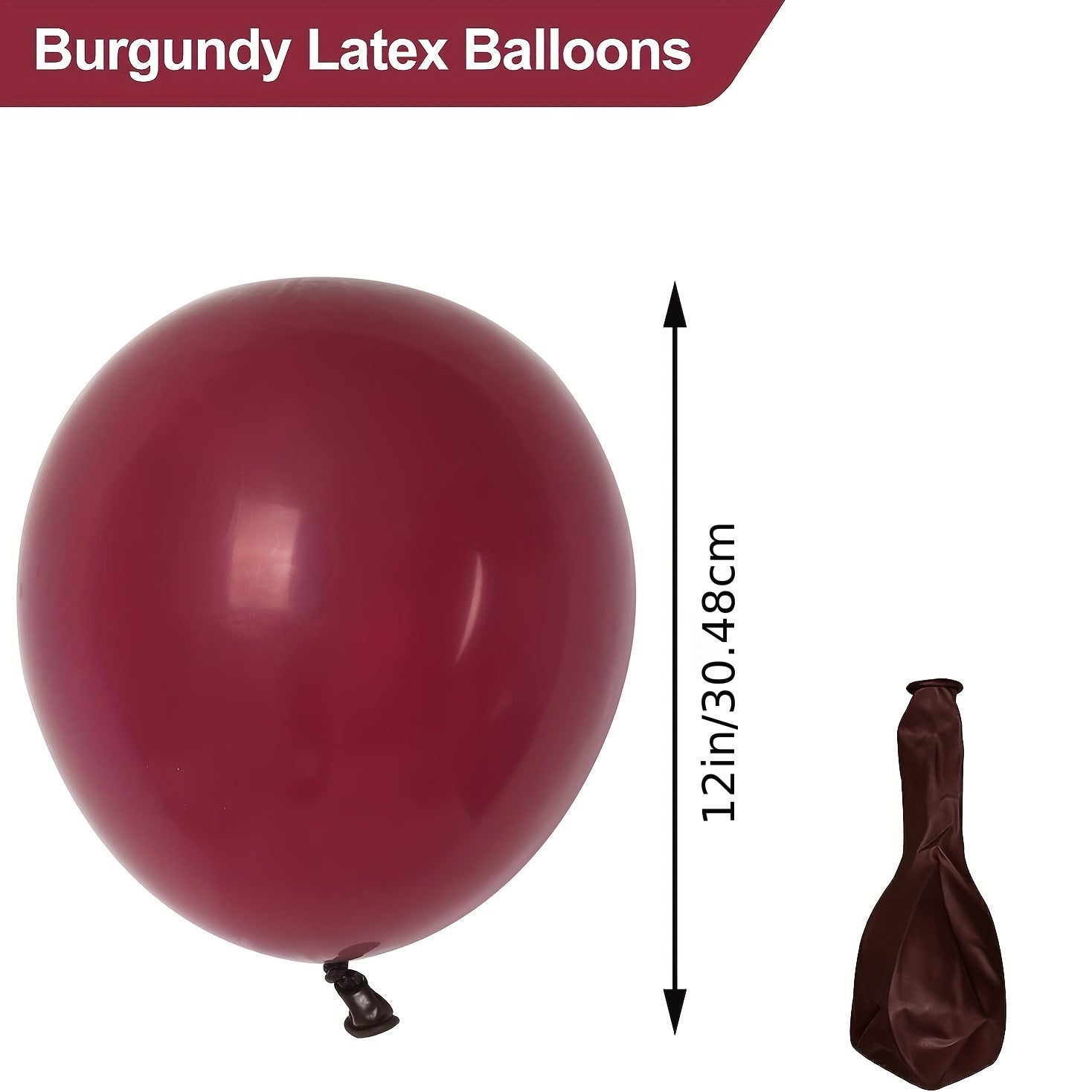 60pcs 30 Burgundy Latex Party Balloons 48cm Wine Red Balloons