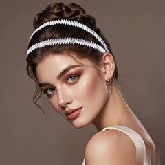 Vintage Bohemian Bridal Hair Accessory Headband with Rhinestones