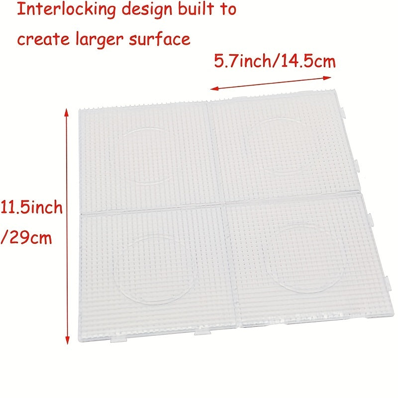 4pcs 5mm Fuse Bead Making Plate Clear Pegboard Kit Plastic Beads Board