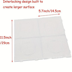 4pcs 5mm Fuse Bead Making Plate Clear Pegboard Kit Plastic Beads Board