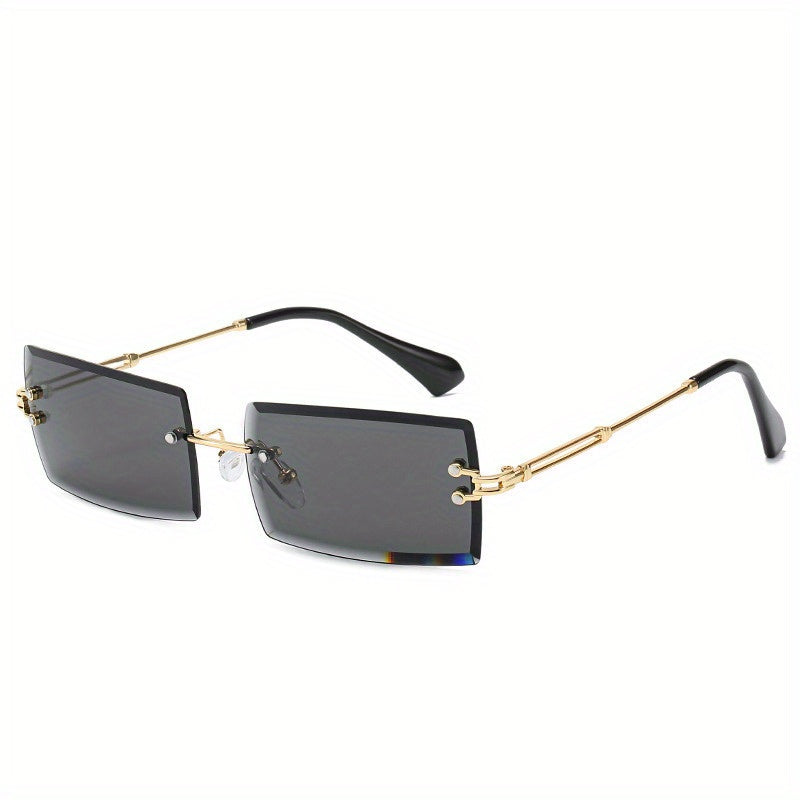 Men's Rimless Sunglasses Mixed Lens Decorative Party Holiday Accessories
