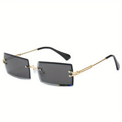 Men's Rimless Sunglasses Mixed Lens Decorative Party Holiday Accessories