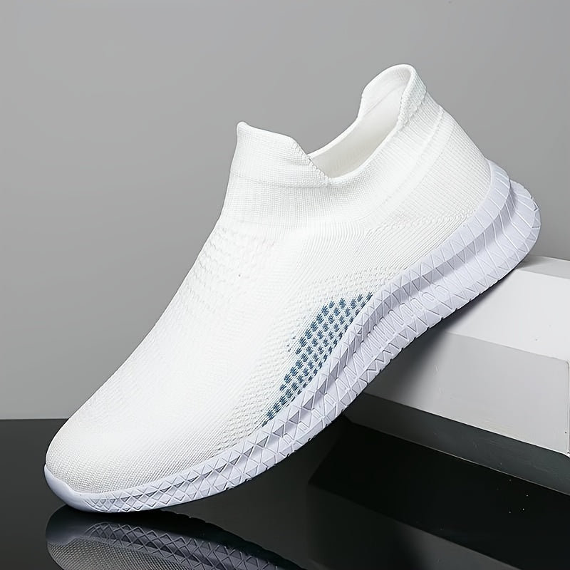 Men's Breathable Slip On Sock Shoes for Plus Size, Comfy Non Slip Sneakers