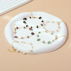 Colorful Natural Stone Beaded Bracelet for Girls