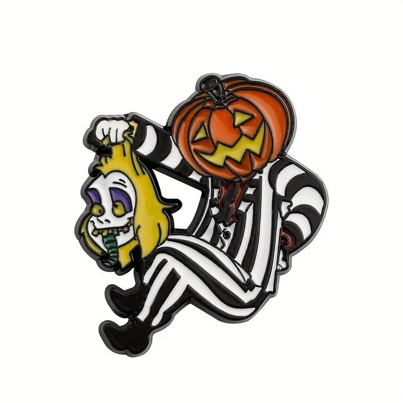 Halloween Pumpkin Metal Pin for Girls