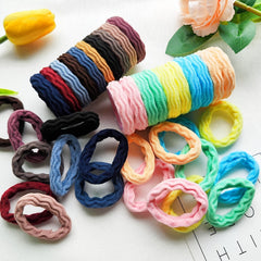 20pcs Colorful Wave Pattern Hair Ties for Girls and Women