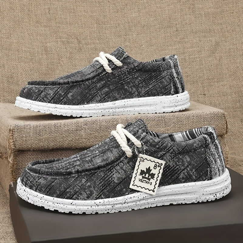 Men's Lightweight Breathable Canvas Shoes For Jogging