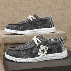 Men's Lightweight Breathable Canvas Shoes For Jogging
