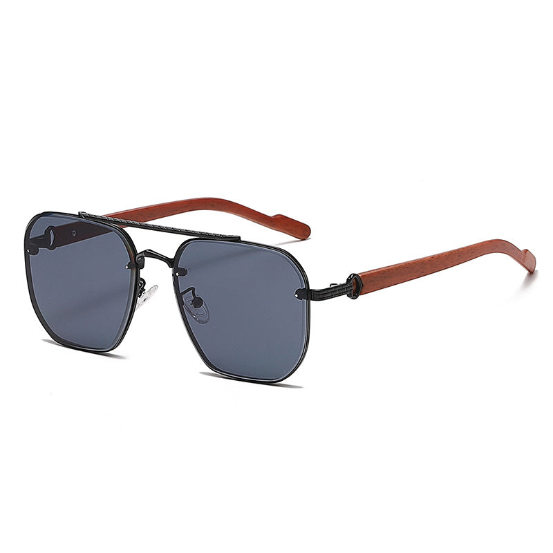 Wood Grain Travel Sunglasses