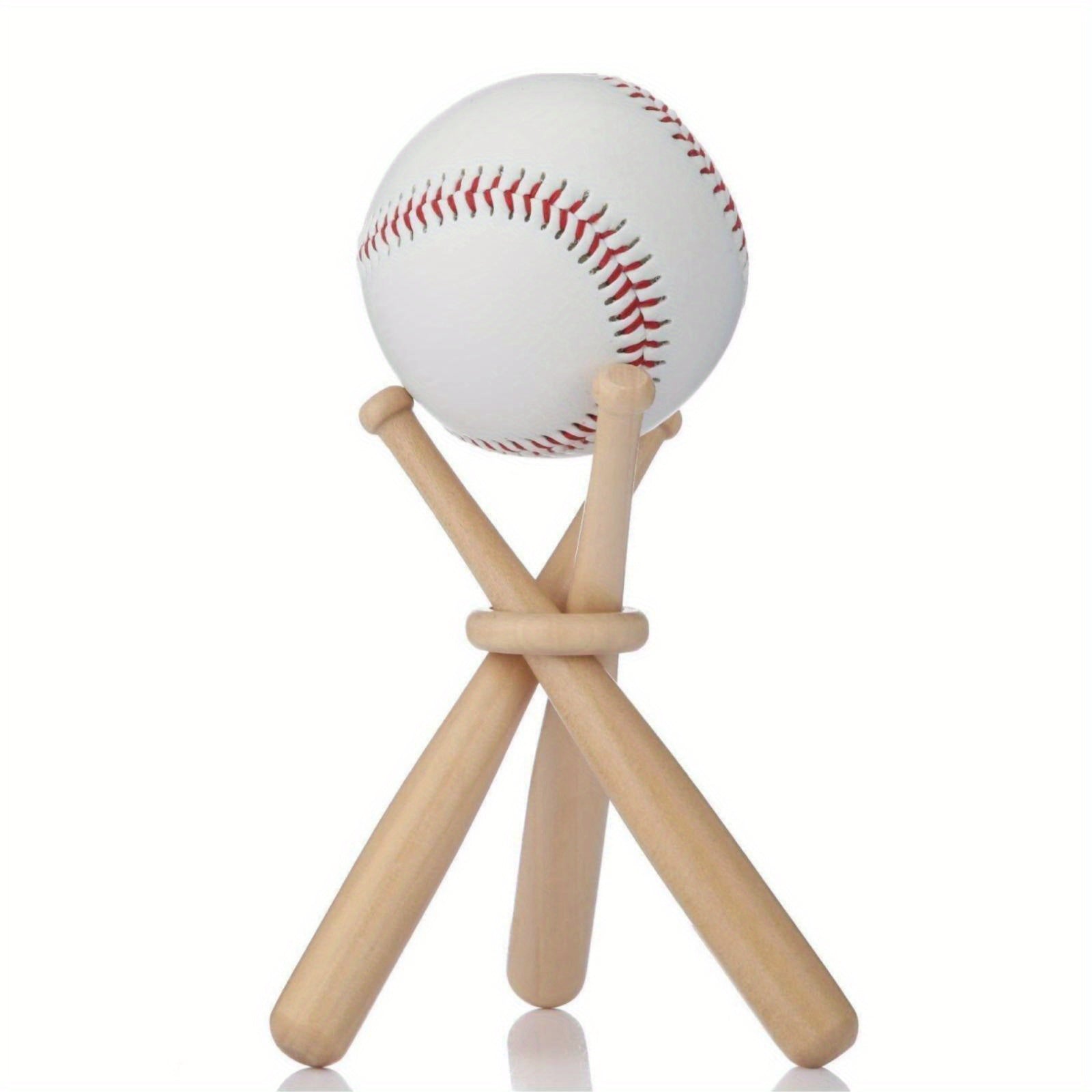 Wooden Baseball Bat Display Stand Holds 1 Baseball