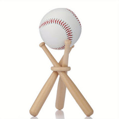 Wooden Baseball Bat Display Stand Holds 1 Baseball