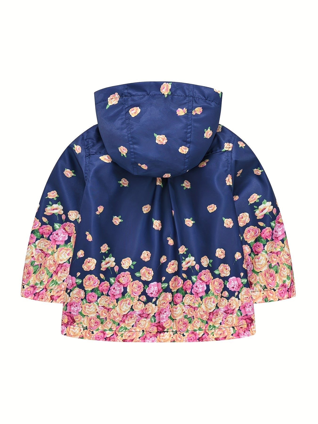Kids Girls Floral Hooded Jacket