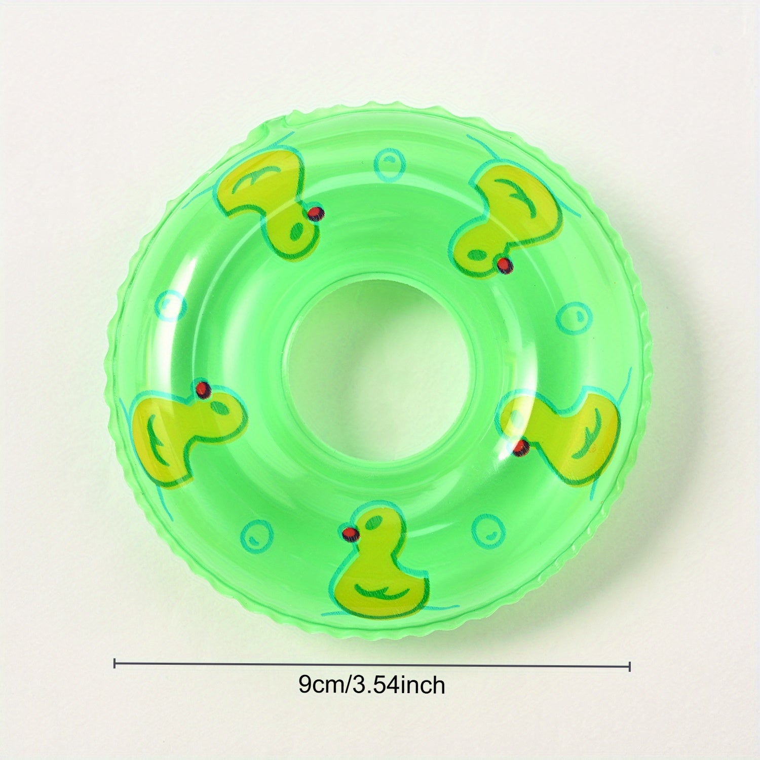9pcs Mini Swimming Rings & Duck Colorful Pool & Dollhouse Accessories