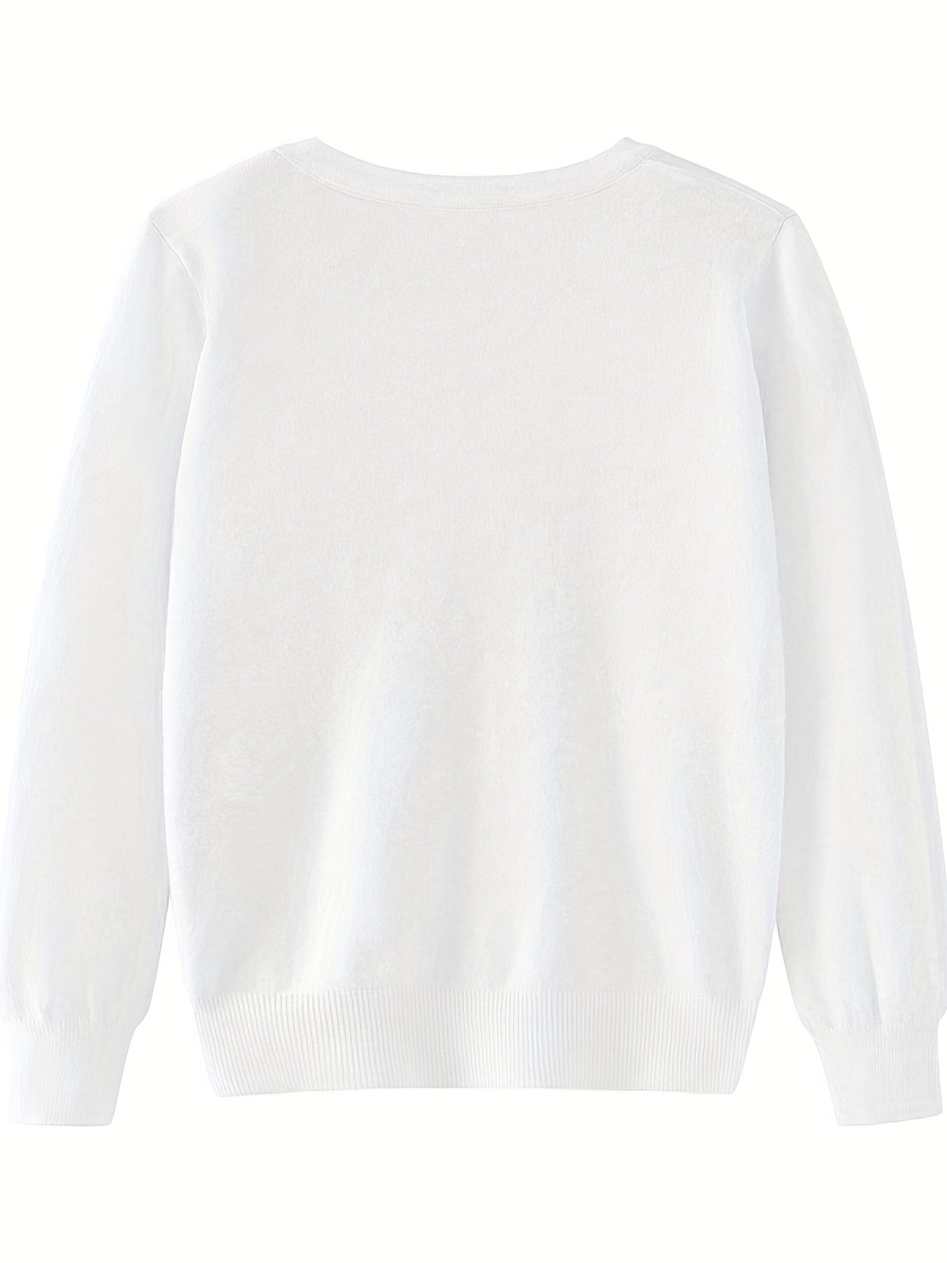 Girls' Button Down Cardigan Sweater Long Sleeve Classic Knit