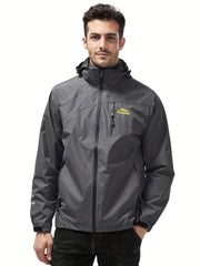 Men's Casual Zip Up Windbreaker Jacket For Outdoor Activities