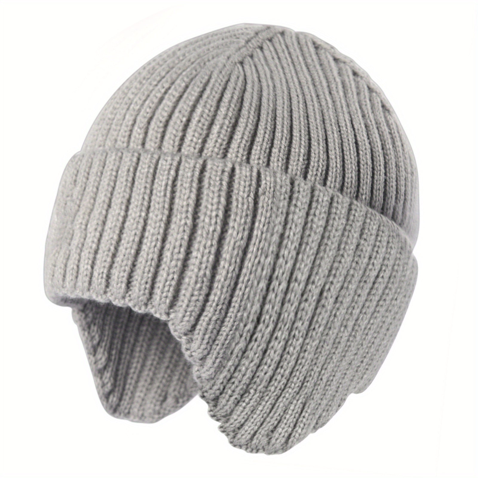 Sport Windproof Knit Beanie Hat With Fleece Lined For Kids