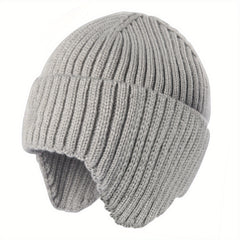 Sport Windproof Knit Beanie Hat With Fleece Lined For Kids