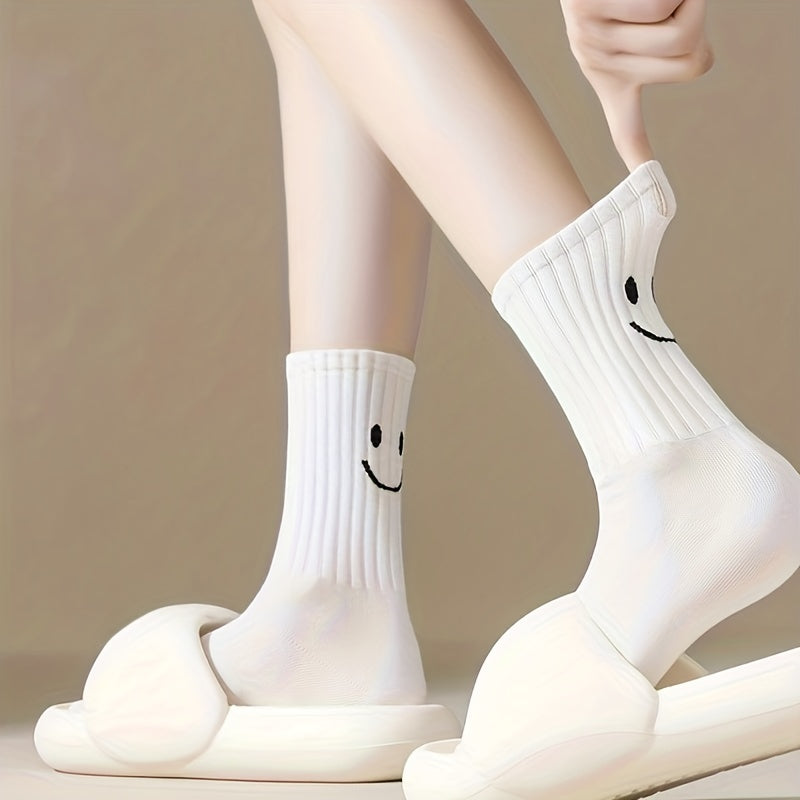 8 Pairs Cartoon Print Socks Women's Stockings