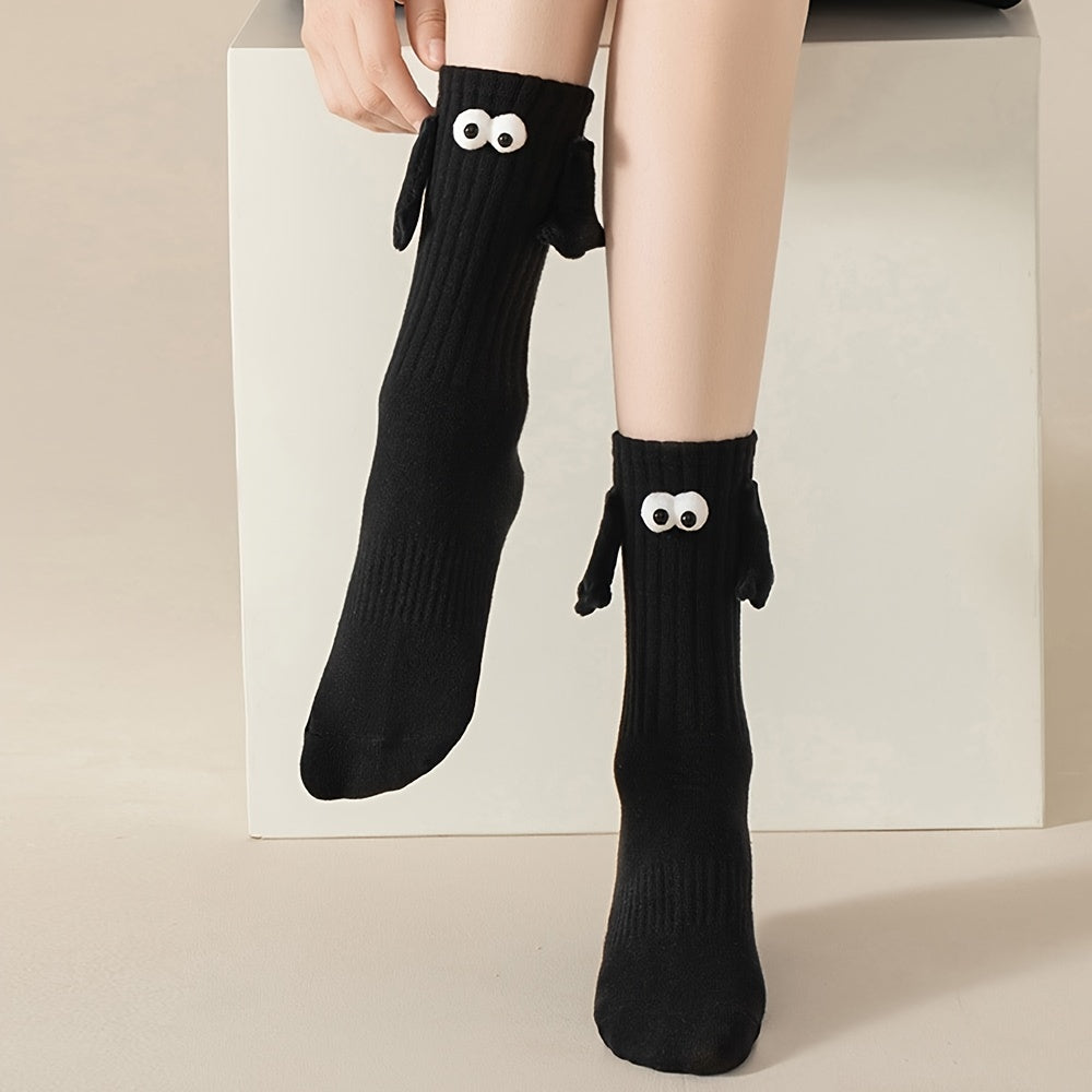 2pairs Hand In Hand Socks Friendship Socks Magnetic Socks