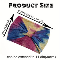 Tie Dye Sports Headband Yoga Wide Elastic Sweatband Women Hair Accessory