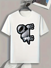Robot Print Men's Graphic T shirt for Summer