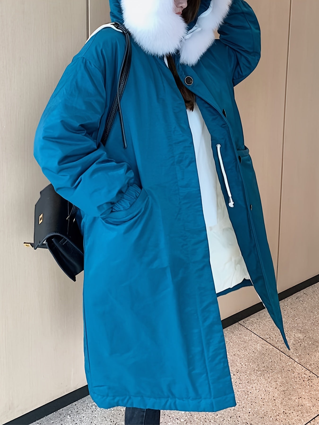 Women's Fleece Hooded Jacket for Winter Sports