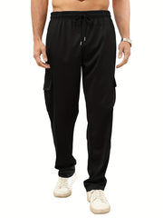 Men's Drawstring Sweatpants Loose Fit Cargo Pants