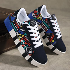 Graphic Pattern Lightweight Breathable Skate Shoes Outdoor Sneakers