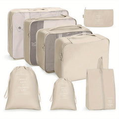 8 Set Packing Cubes For Suitcases Luggage Packing Organizers With Laundry Bag