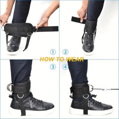 Neoprene Padded Ankle Strap for Cable Machine Reinforced 4 D Ring Double D Ring
