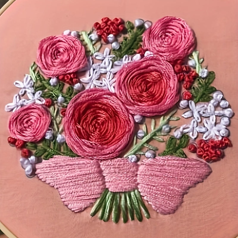 European Embroidery Kit Flowers Cross Stitch DIY