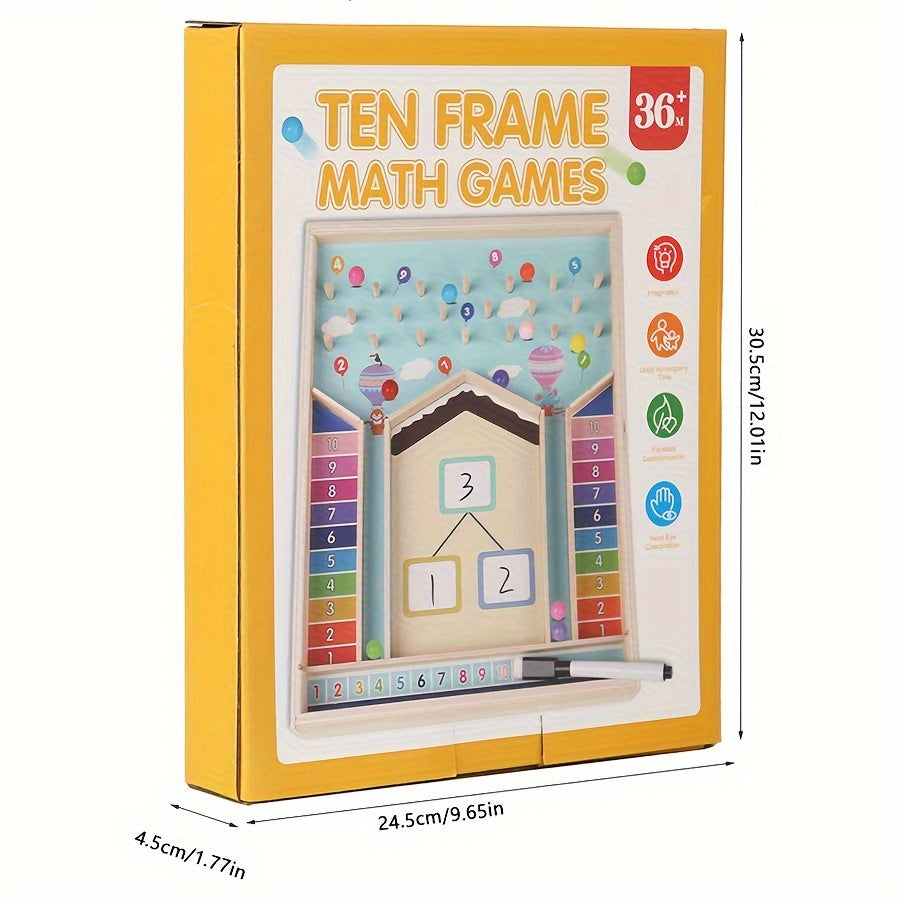 Bamboo Number Decomposition Roller Educational Toy