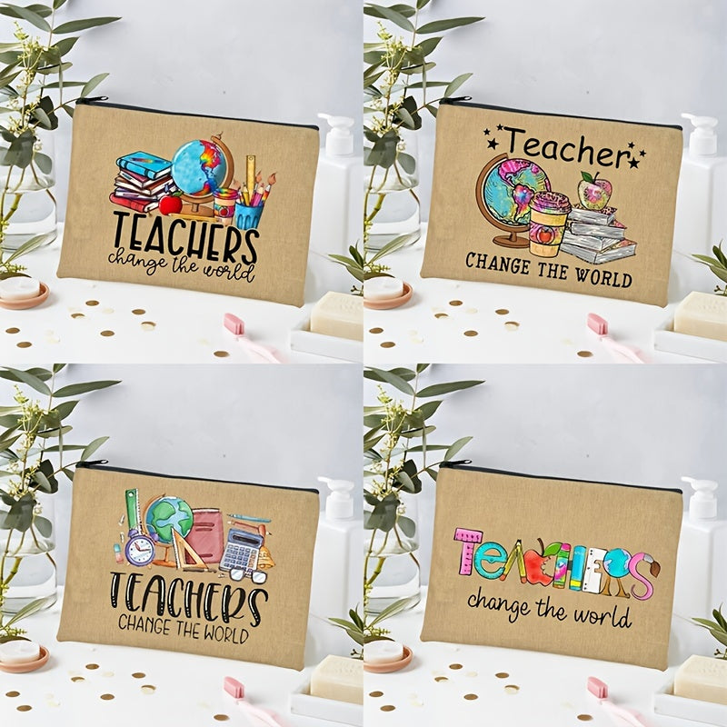 Teacher Change The World Cosmetic Bag