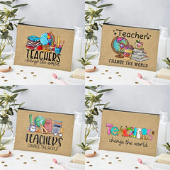 Teacher Change The World Cosmetic Bag