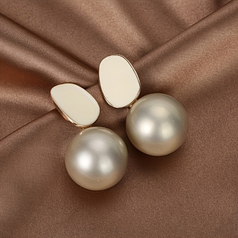 Faux Pearl Earrings Retro Party Jewelry Holiday Gift For Women